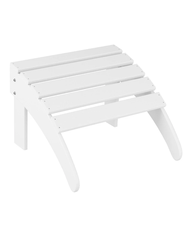 WestinTrends 5-Piece Adirondack Chair with Folding Ottoman and Table Set