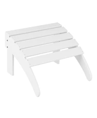 WestinTrends 5-Piece Adirondack Chair with Folding Ottoman and Table Set