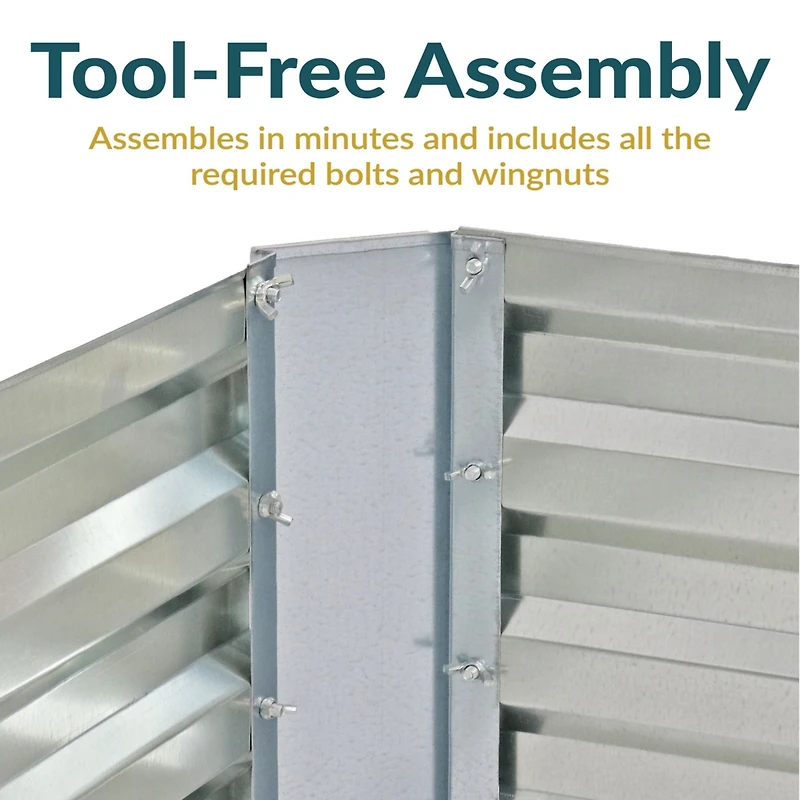 Galvanized Rectangle Raised Garden Bed