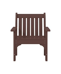 WestinTrends Outdoor Patio 2-Piece Hdpe Adirondack Garden Chair with Square Side Table Set