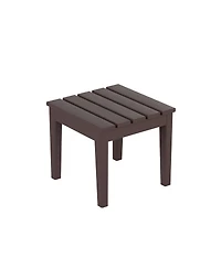 WestinTrends Outdoor Patio 3-Piece Hdpe Adirondack Garden Chairs with Square Adirondack Side Table Set