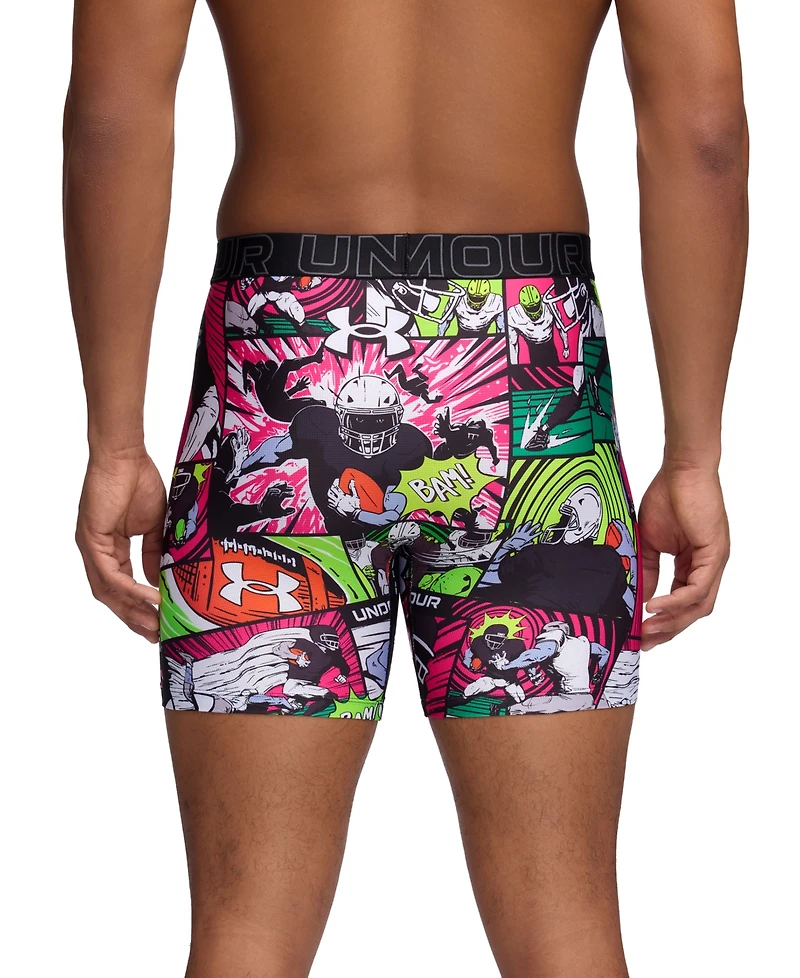 Under Armour Men's Performance Tech Mesh Graphic 6" Boxer Briefs