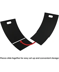 Small Powder-Coated Steel Outdoor Firewood Log Rack - 30" - Black