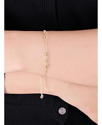 Devata Mariner Anchor Chain Bracelet in 14K Gold, 6.5 in adj to 7.5 in, approx. 3.8 grams.