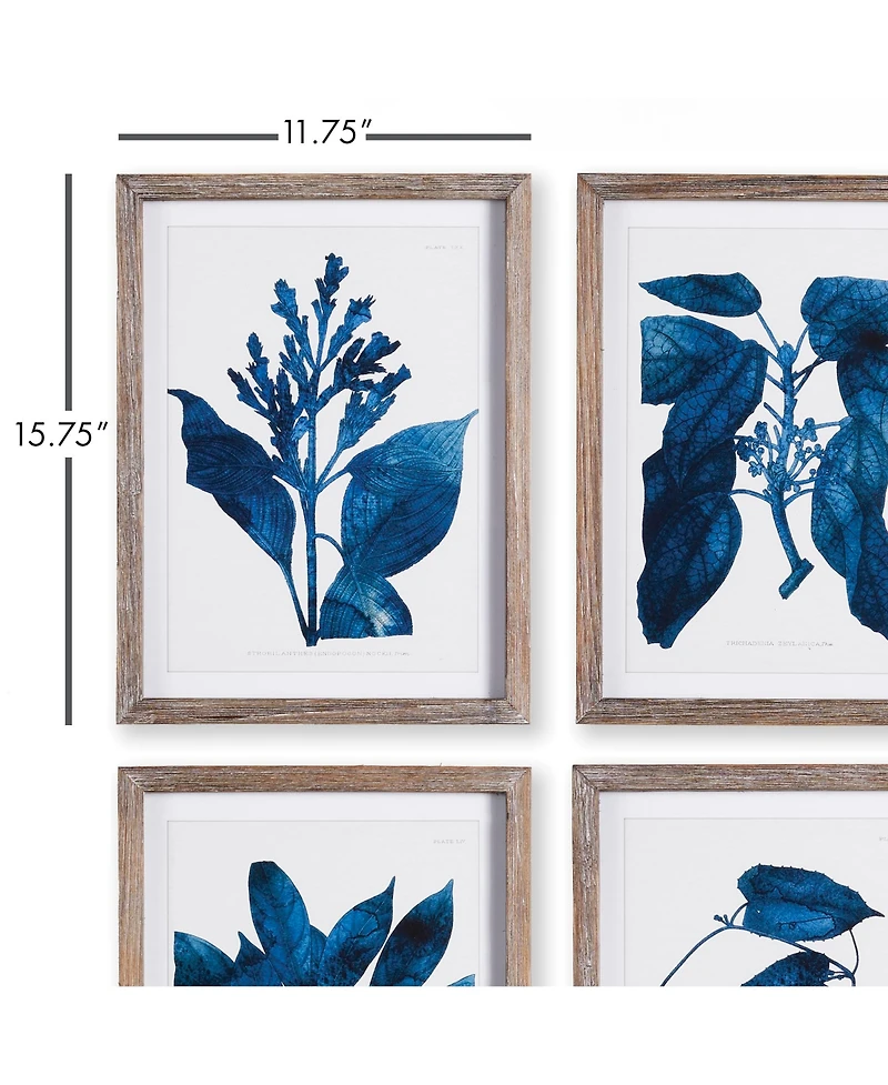 Napa Home & Garden Indigo Botanicals Set of 4