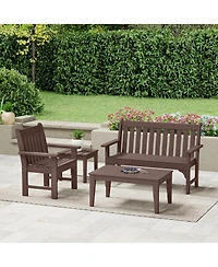 WestinTrends 4-Piece Hdpe Outdoor Patio Furniture Couch Set