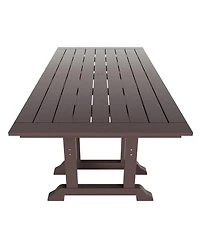 WestinTrends 6-Piece Hdpe Outdoor Rectangle Dining Patio Table and Chairs Set