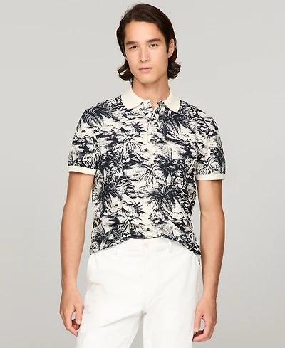 Tommy Hilfiger Men's Big & Tall Printed Short-Sleeve Polo Shirt
