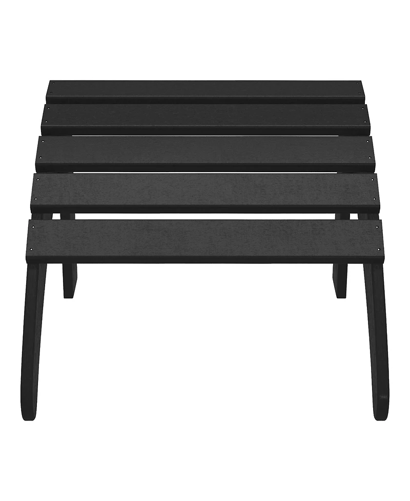 WestinTrends 12-Piece Hdpe Outdoor Patio Furniture Adirondack Chair Conversation Table Set