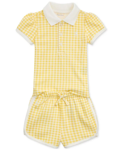 Polo Ralph Lauren Baby Girls Gingham Shirt & Shorts Set