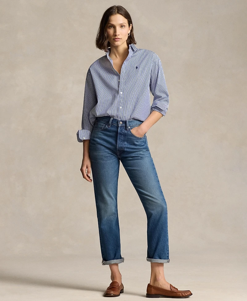Polo Ralph Lauren Women's Relaxed-Fit Striped Cotton Shirt