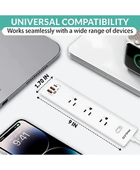 Philco 30W Wall Outlet, 1.8 Meter Ac Plug, 1 Usb-c, 2 Usb-a, Ocp Switch, 110-220V, Safe and Durable for Home