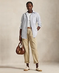 Polo Ralph Lauren Women's Stretch Slim Fit Striped Oxford Shirt