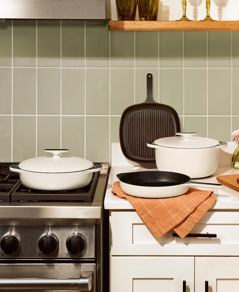 Caraway Cast Iron 3.5-Quart Braiser with Domed Lid