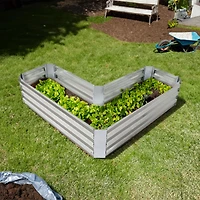 Galvanized Steel L-Shaped Raised Garden Bed