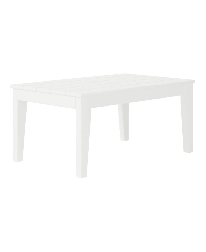 WestinTrends 3-Piece Hdpe Outdoor Patio Furniture Couch and Coffee Table Set