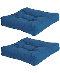 Indoor/Outdoor Square Tufted Patio Chair Seat and Back Cushions - 20" - 2pk