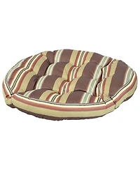 Indoor/Outdoor Large Round Tufted Floor Meditation or Chair Cushion - 22" 2pk