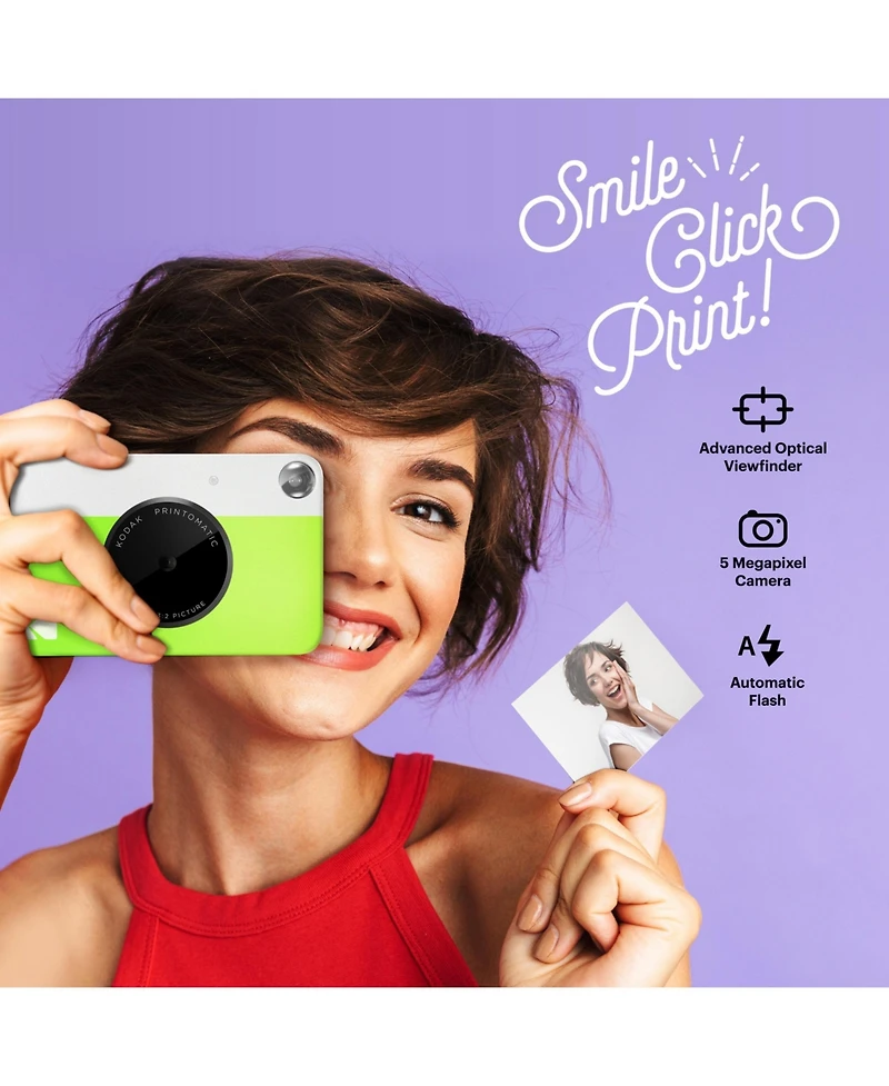 Kodak Printomatic Instant Print Camera, Prints on 2x3" Photo Paper