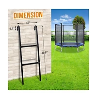 SereneLife Outdoor Trampoline Safety Ladder, Galvanized Steel