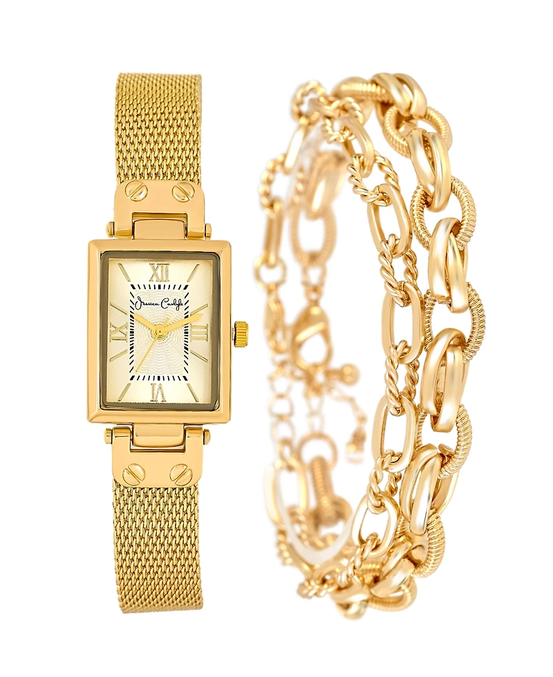 Jessica Carlyle Women's Gold Tone Metal Alloy Analog Watch, 23mm
