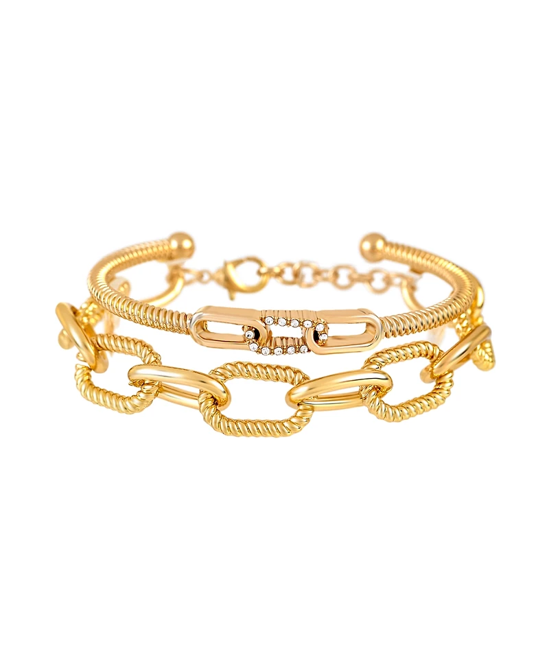 Jessica Carlyle Women's Gold Tone Metal Alloy Analog Watch, 33mm