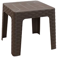 18" Square Polypropylene Indoor/Outdoor Patio Side Table