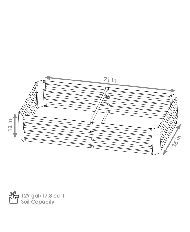 Galvanized Steel Raised Garden Bed