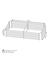 Galvanized Steel Raised Garden Bed