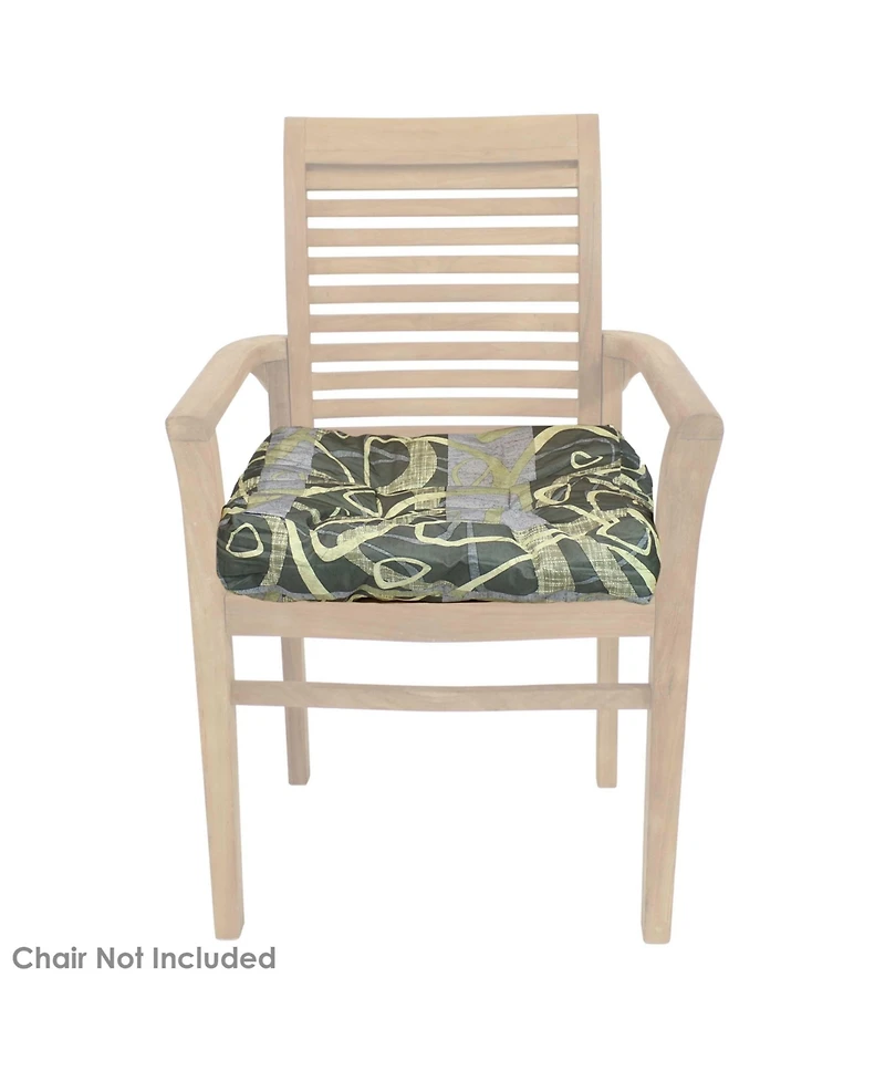 Indoor/Outdoor Replacement Square Tufted Patio Chair Seat and Back Cushions - 20" 2pk