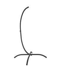 Durable Steel Egg Chair Stand with Curved Leg Base, Hardware, and Powder-Coated Finish - 78" H - Gray