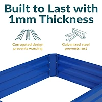 Galvanized Rectangle Raised Garden Bed