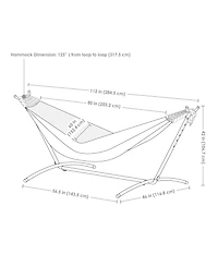Large Double Brazilian Hammock with Stand and Carrying Case - 400 lb Weight Capacity
