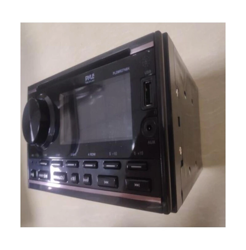 Pyle Double Din Marine Bluetooth Stereo Receiver with Dvd/Cd/MP3/Usb/Aux - Black