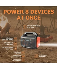 Mondawe 600W Portable Power Station with 200W Solar Panel