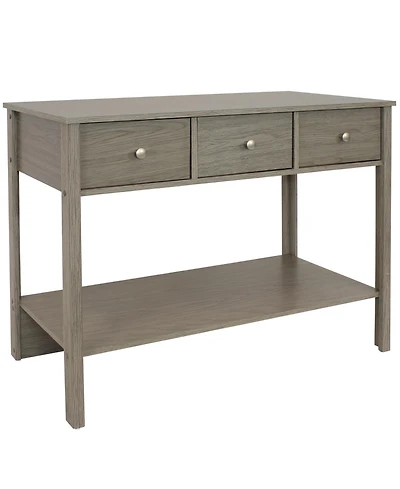 Mdf Indoor Entryway Console Table with 3 Drawers - 30" H - Thunder Gray