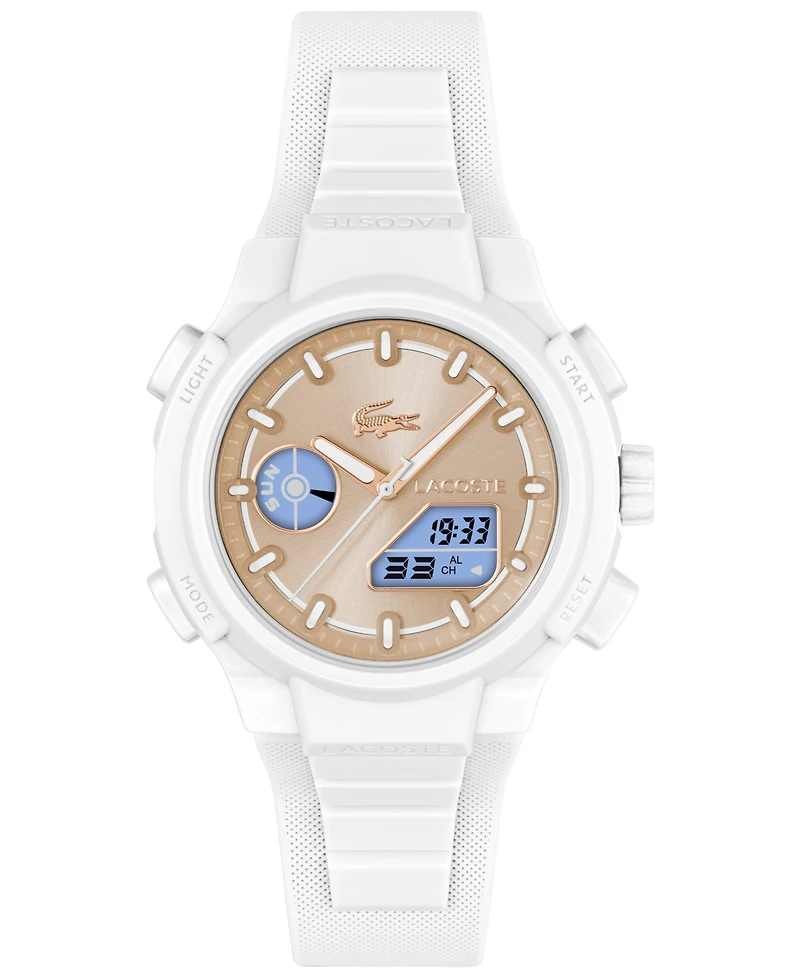 Lacoste Women's LC33 White Silicone Strap Watch, 40mm