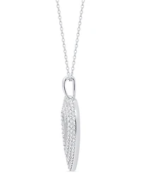 Forever Grown Diamonds Lab-Grown Diamond Heart Pendant 18" Necklace (2 ct. t.w.) in Sterling Silver or 14k Gold-Plated Sterling Silver