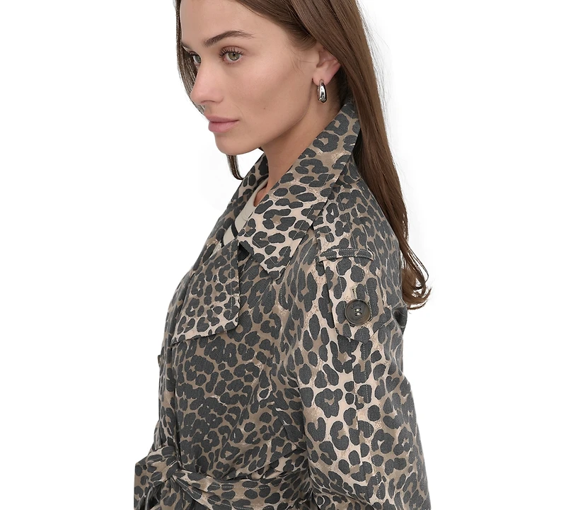 Dkny Women's Belted Double-Breasted Trench Coat