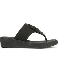 LifeStride Women's Bloom Washable Thong Slip On Wedge Sandals