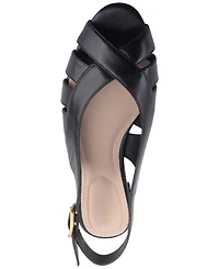 Giani Bernini Women's Essie Fisherman Peep Toe Slingback Flat Sandals, Created for Macy's
