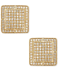 Diamond Pave Square Stud Earrings (1 ct. t.w.) in 14k Yellow Gold