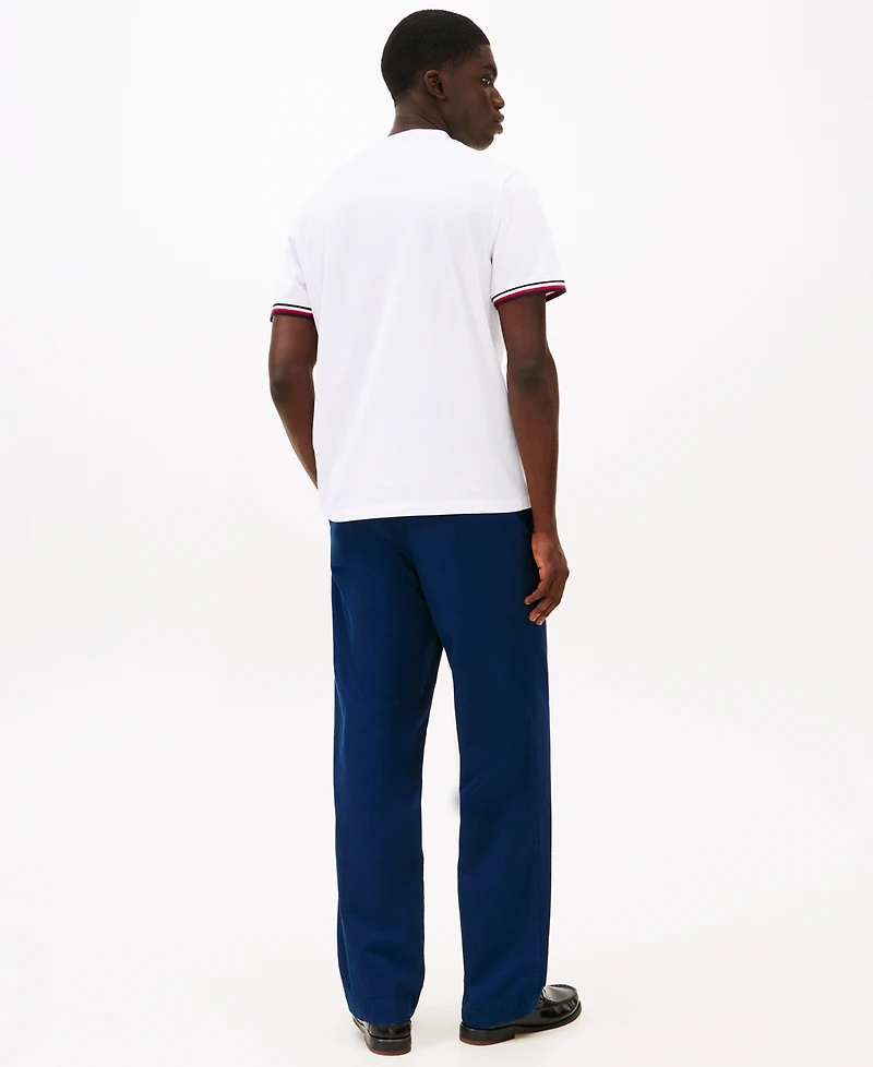 Tommy Hilfiger Men's Global Stripe Cuff T-Shirt