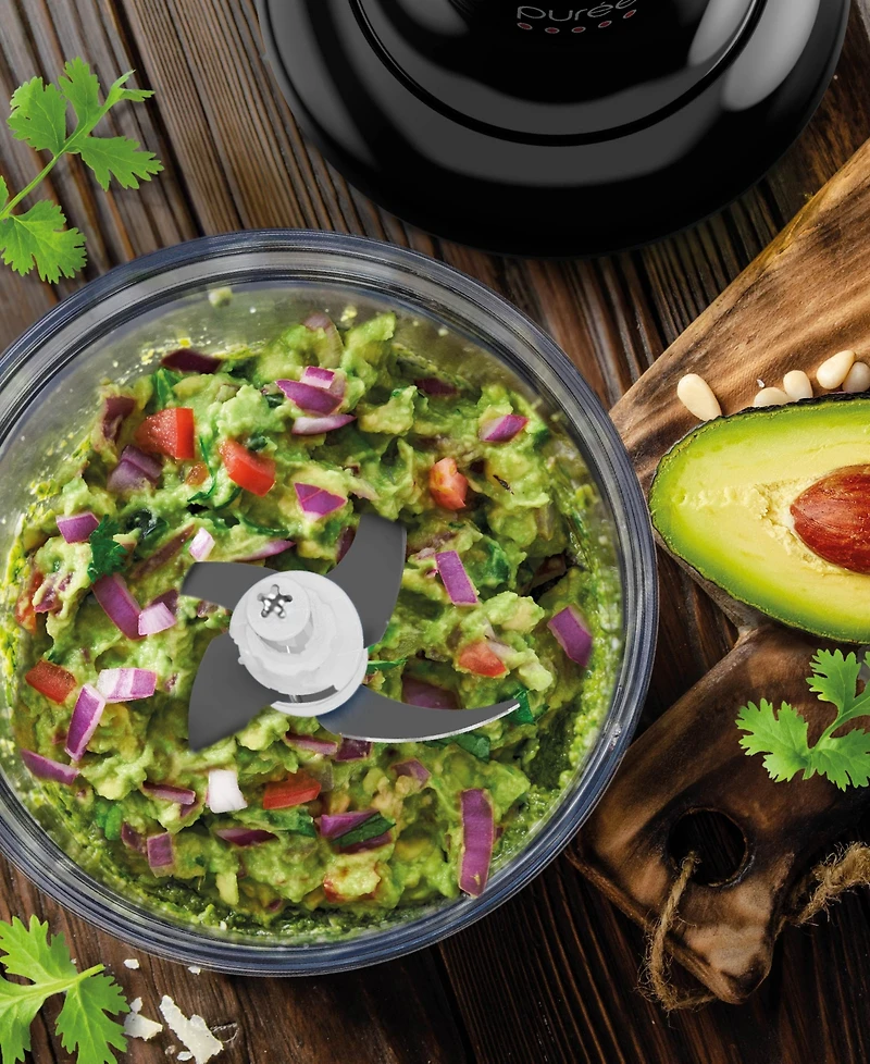 Tzumi Puree 8.5-Cup Food Processor with Stainless Steel Blades, Black