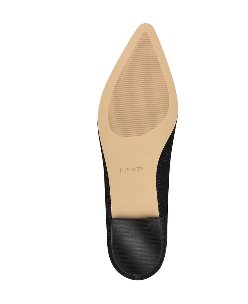 Nine West Women's Hearts Rhinestone Pointy Toe Flats