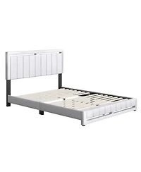 Boyd Sleep Belle Upholstered Platform Bed with Headboard, Mattress Foundation Strong 14 Wood Slat Supports, No Box Spring Required