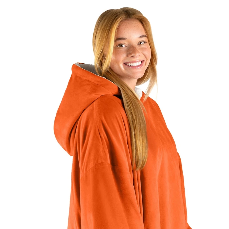 The Bare Homey - Adult Wearable Blanket Sherpa Side Pockets