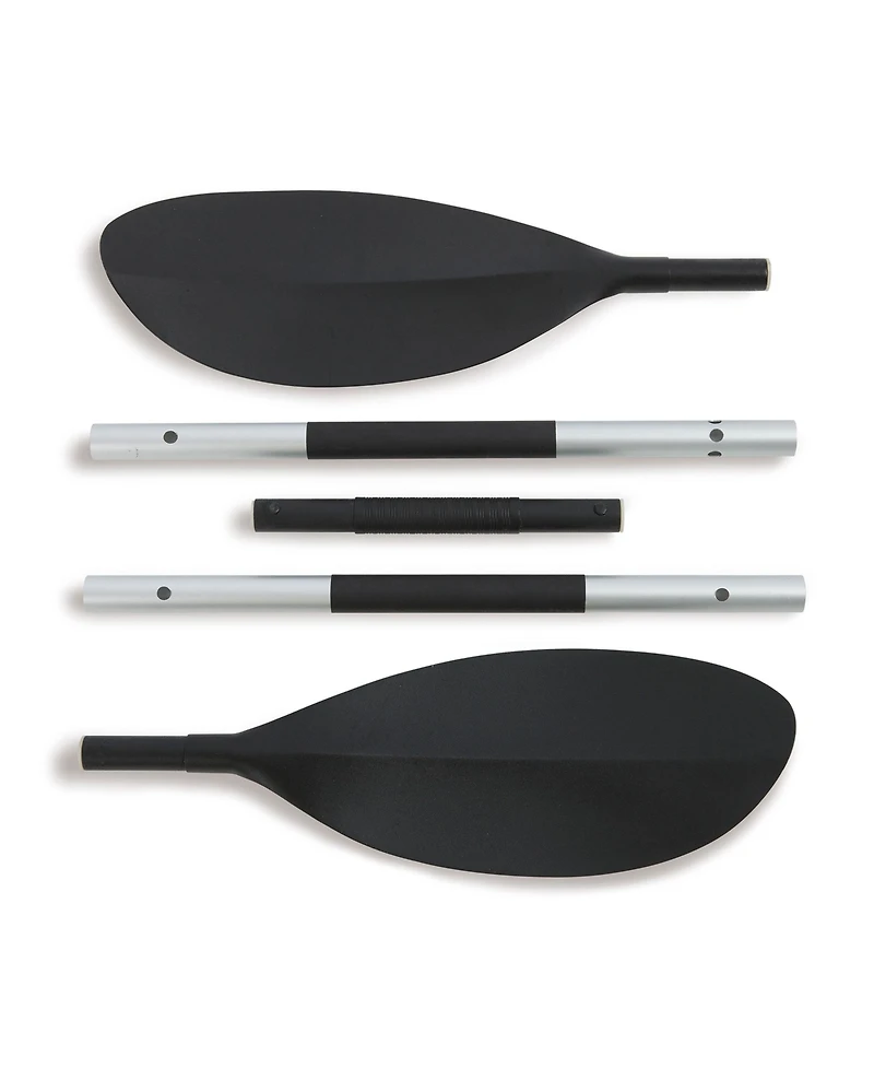 Intex 86" Lightweight Aluminum Double Oar Inflatable Kayak Paddle, Black, 2 Pack