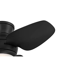 Casa Vieja 36" Whirl Modern Indoor Outdoor Ceiling Fan 3 Blade Led Light Remote Control Matte Black Finish Bedroom Patio Hugger