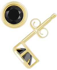 Lab-Created Opal Bezel Stud Earrings (1-1/5 ct. t.w.) 10k Gold (Also Additional Gemstones)